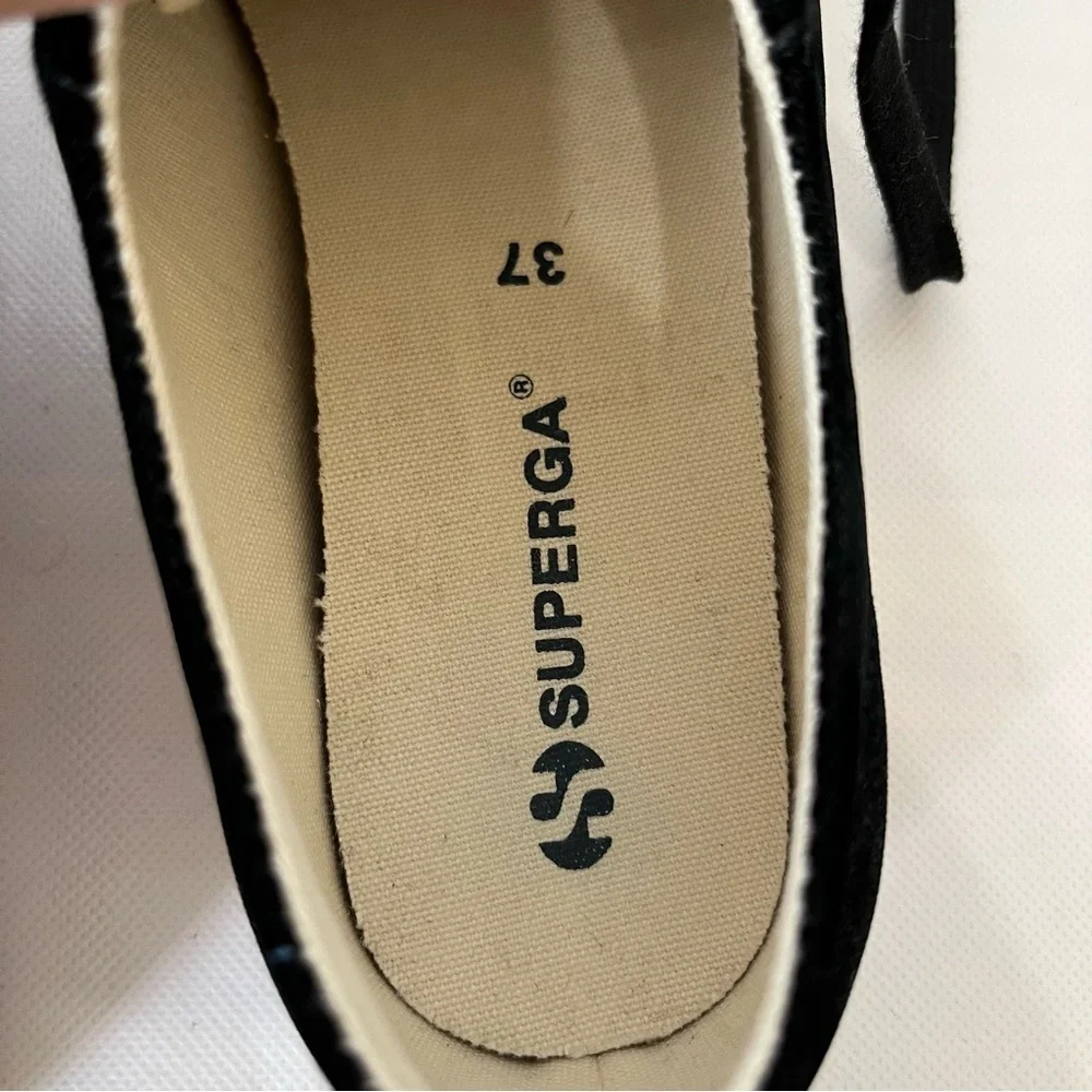 Superga Black Velvet Sneakers